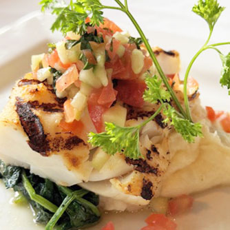 a beautiful picture of Italian seafood pasta served at Belle & Maxwell's